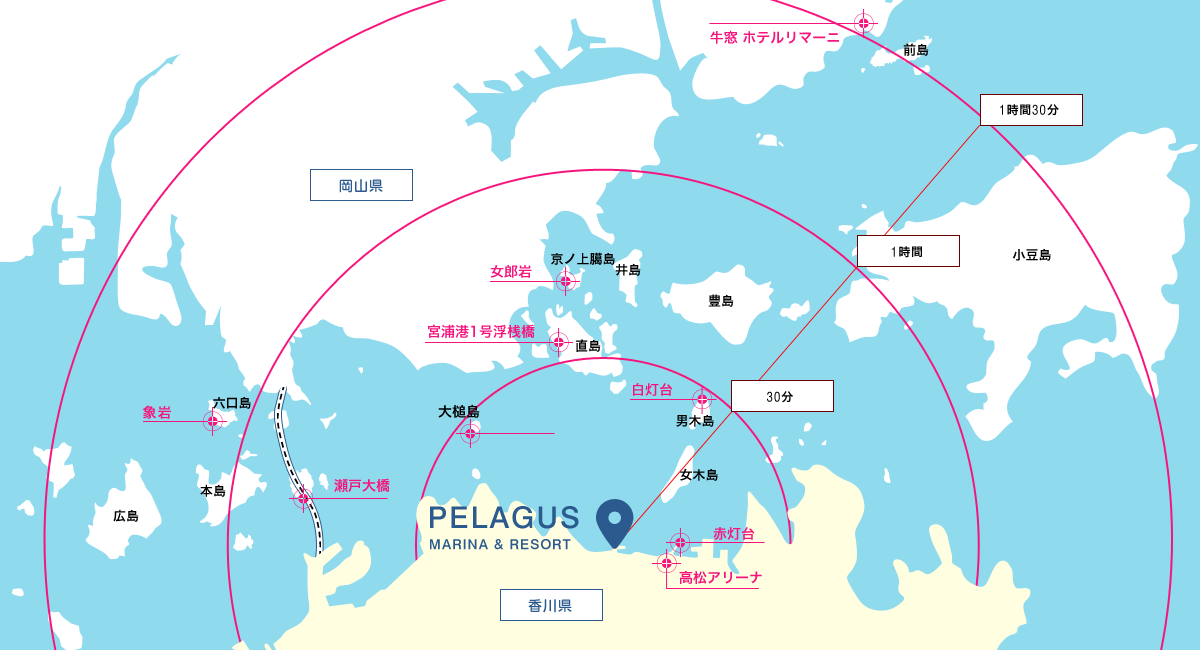 瀬戸内クルージングマップ
